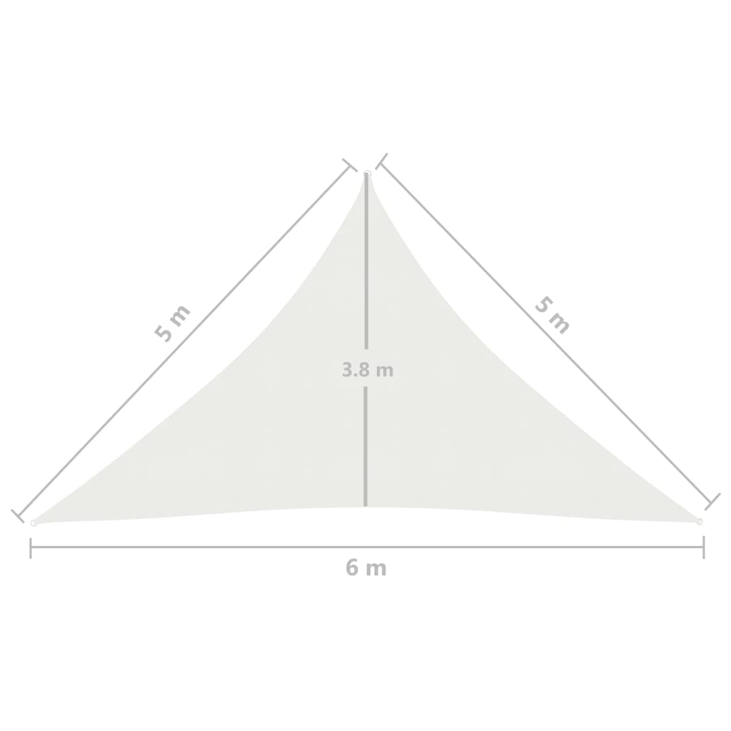 Pânză parasolar, alb, 5x5x6 m, HDPE, 160 g/m² Lando - Lando