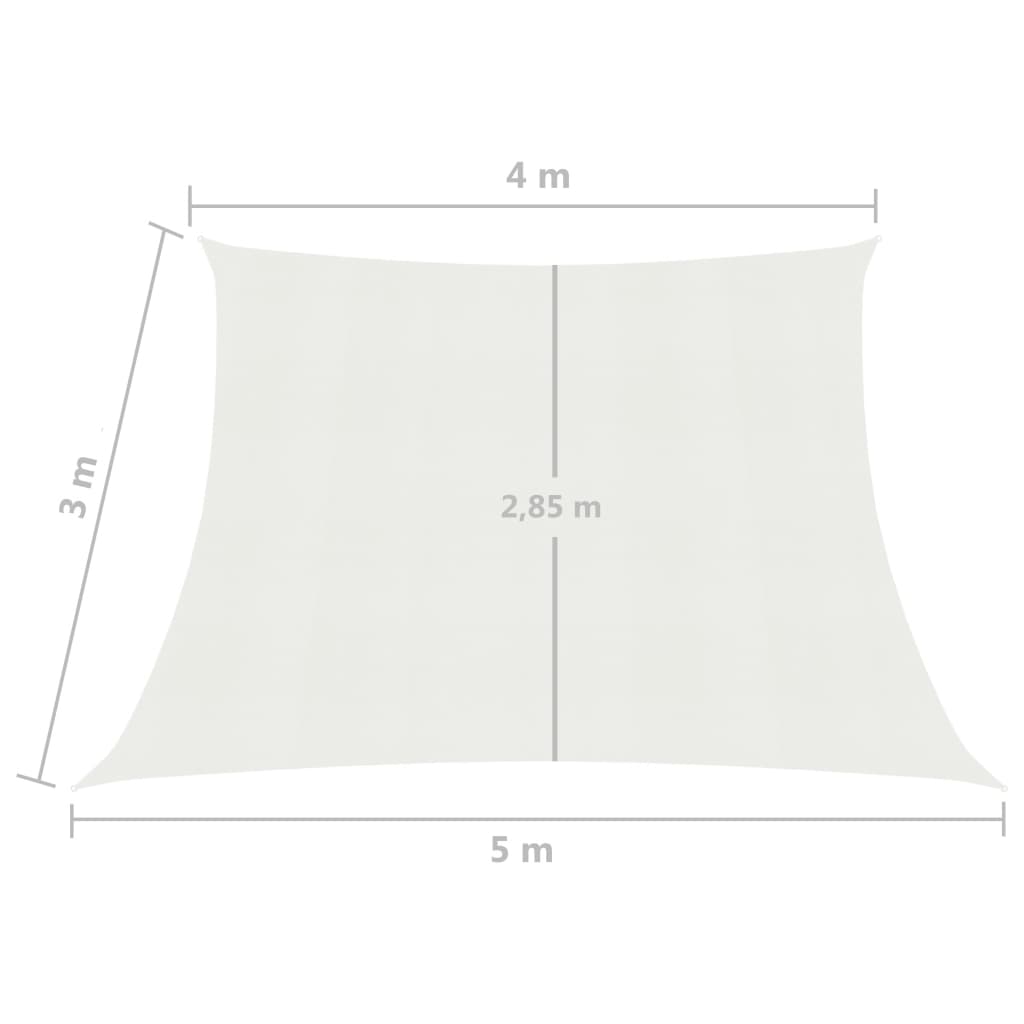 Pânză parasolar, alb, 4/5x3 m, HDPE, 160 g/m² Lando - Lando
