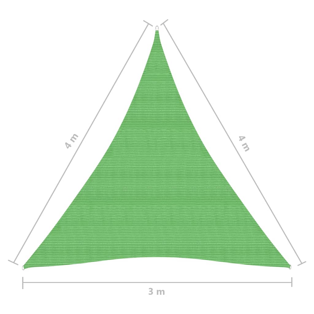 Pânză parasolar, verde deschis, 3x4x4 m, HDPE, 160 g/m² Lando - Lando