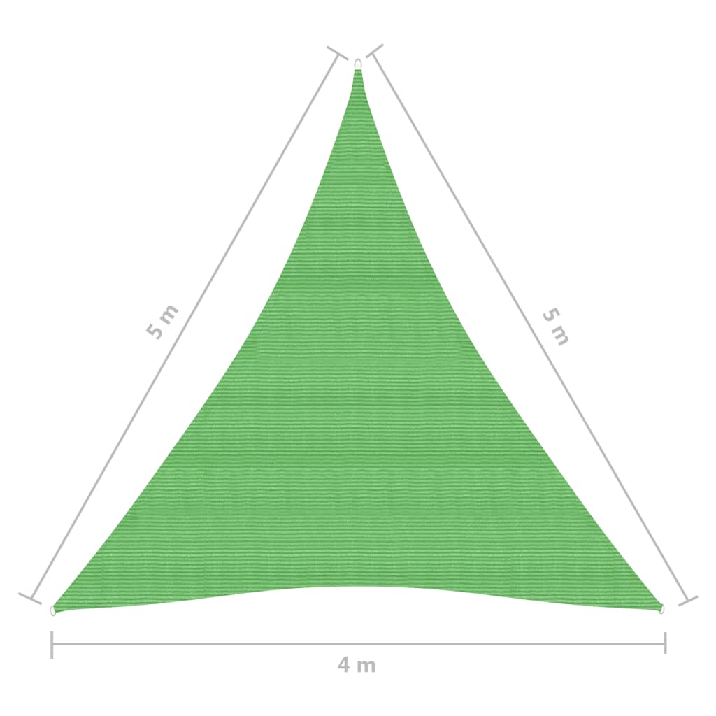 Pânză parasolar, verde deschis, 4x5x5 m, HDPE, 160 g/m² Lando - Lando