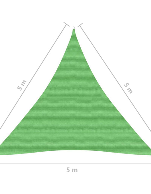 Încărcați imaginea în vizualizatorul Galerie, Pânză parasolar, verde deschis, 5x5x5 m, HDPE, 160 g/m² Lando - Lando
