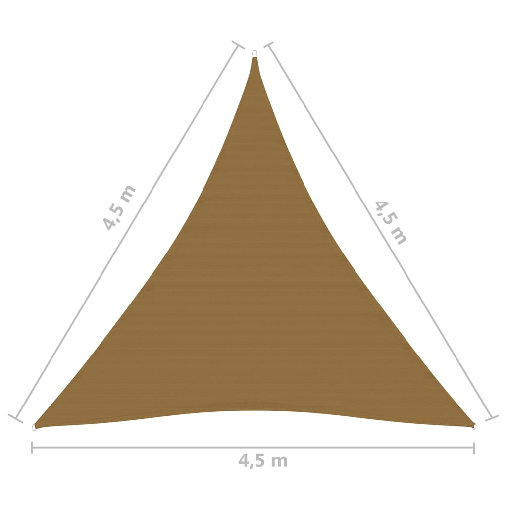 Pânză parasolar, gri taupe, 4,5x4,5x4,5 m, HDPE, 160 g/m² Lando - Lando