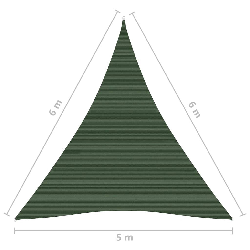 Pânză parasolar, verde închis, 5x6x6 m, 160 g/m², HDPE Lando - Lando