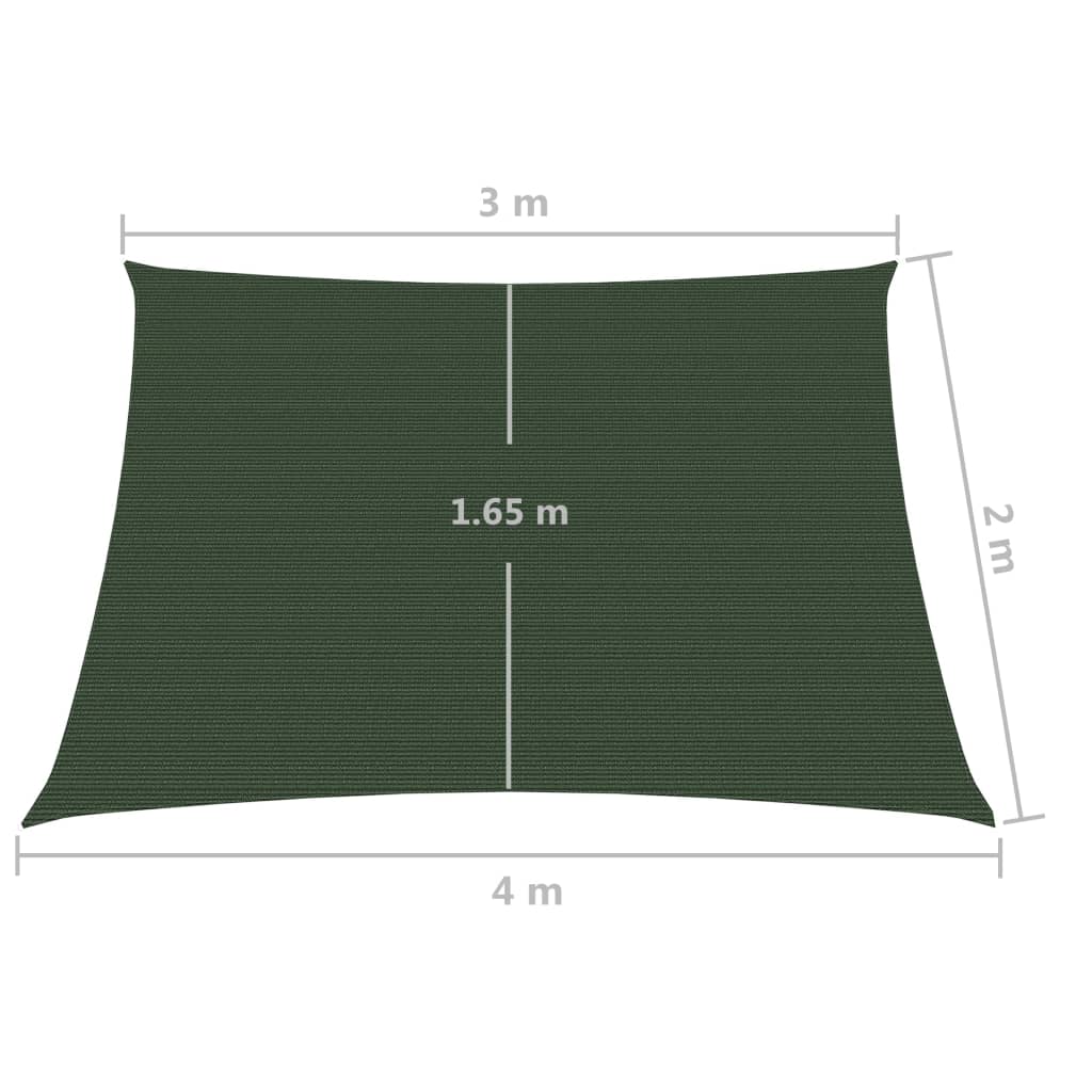 Pânză parasolar, verde închis, 3/4x2 m, HDPE, 160 g/m² Lando - Lando