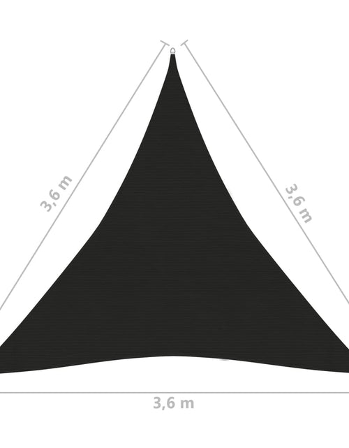 Загрузите изображение в средство просмотра галереи, Pânză parasolar, negru, 3,6x3,6x3,6 m, HDPE, 160 g/m² Lando - Lando
