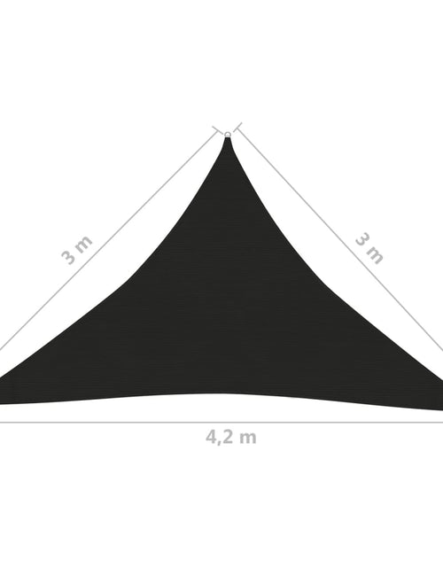 Загрузите изображение в средство просмотра галереи, Pânză parasolar, negru, 3 x 3 x 4,2 m, HDPE, 160 g/m² Lando - Lando
