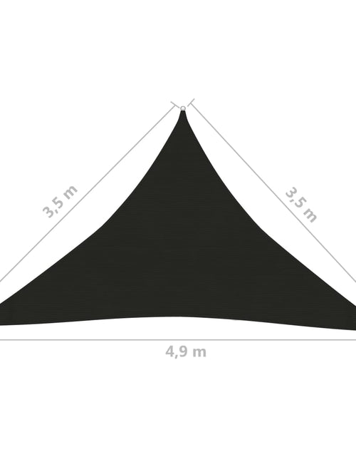 Загрузите изображение в средство просмотра галереи, Pânză parasolar, negru, 3,5x3,5x4,9 m, HDPE, 160 g/m² Lando - Lando
