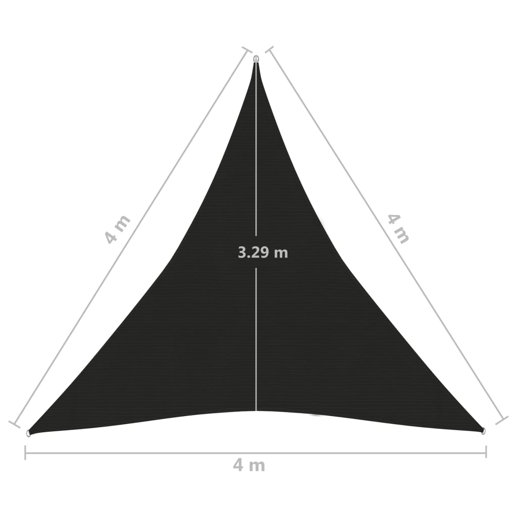 Lando-Pânză parasolar, negru, 4x4x4 m, HDPE, 160 g/m²- mobila