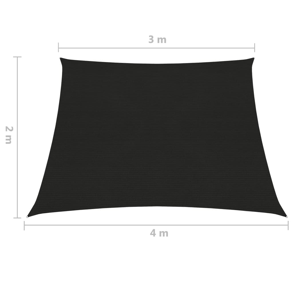Lando-Pânză parasolar, negru, 3/4x2 m, HDPE, 160 g/m²- mobila