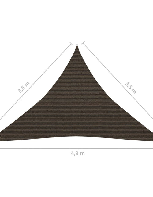 Загрузите изображение в средство просмотра галереи, Pânză parasolar, maro, 3,5x3,5x4,9 m, HDPE, 160 g/m² Lando - Lando
