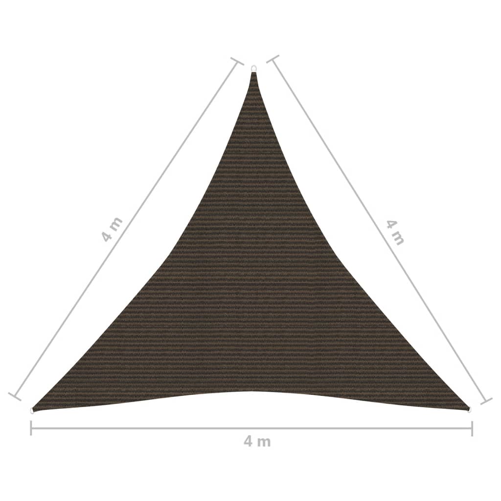 Pânză parasolar, maro, 4x4x4 m, HDPE, 160 g/m² Lando - Lando