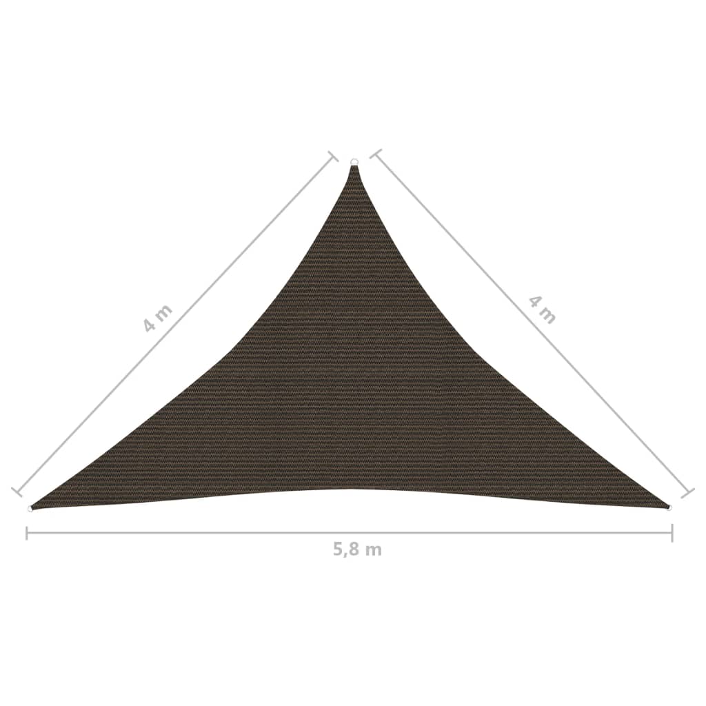 Pânză parasolar, maro, 4x4x5,8 m, HDPE, 160 g/m² Lando - Lando