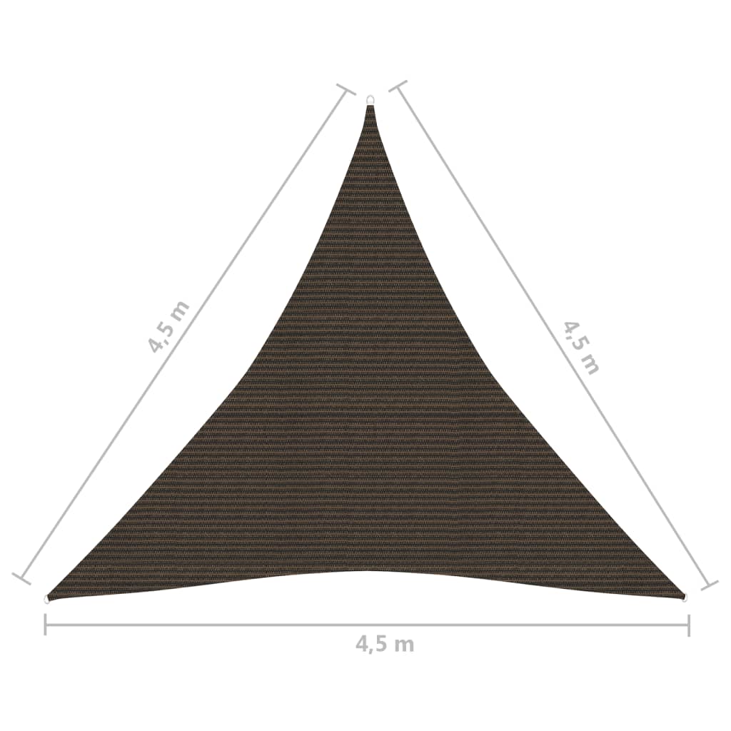 Pânză parasolar, maro, 4,5x4,5x4,5 m, HDPE, 160 g/m² Lando - Lando