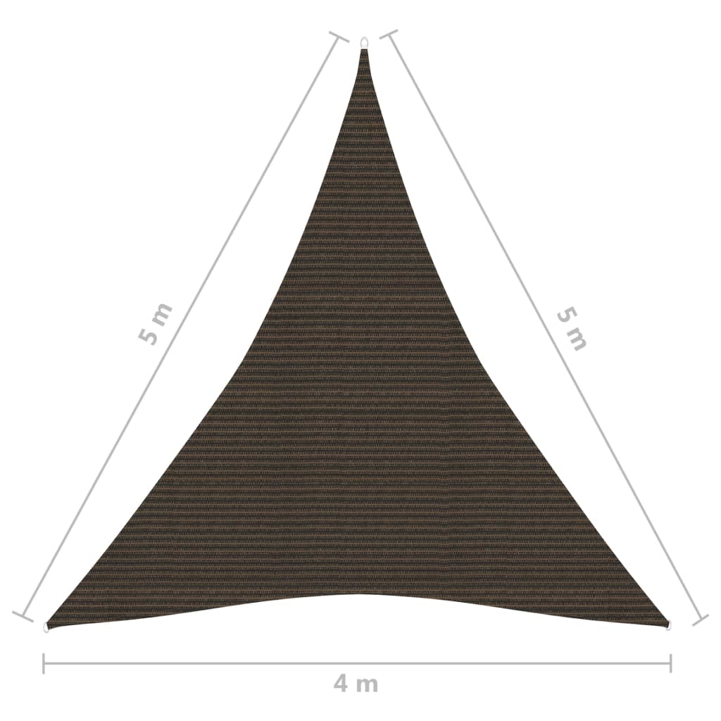 Pânză parasolar, maro, 4x5x5 m, HDPE, 160 g/m² Lando - Lando