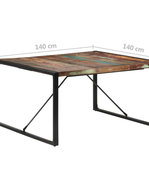 Загрузите изображение в средство просмотра галереи, Masă de bucătărie, 140x140x75 cm, lemn masiv reciclat - Lando
