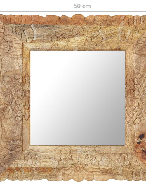 Încărcați imaginea în vizualizatorul Galerie, Oglindă 50x50 cm, lemn masiv de mango - Lando
