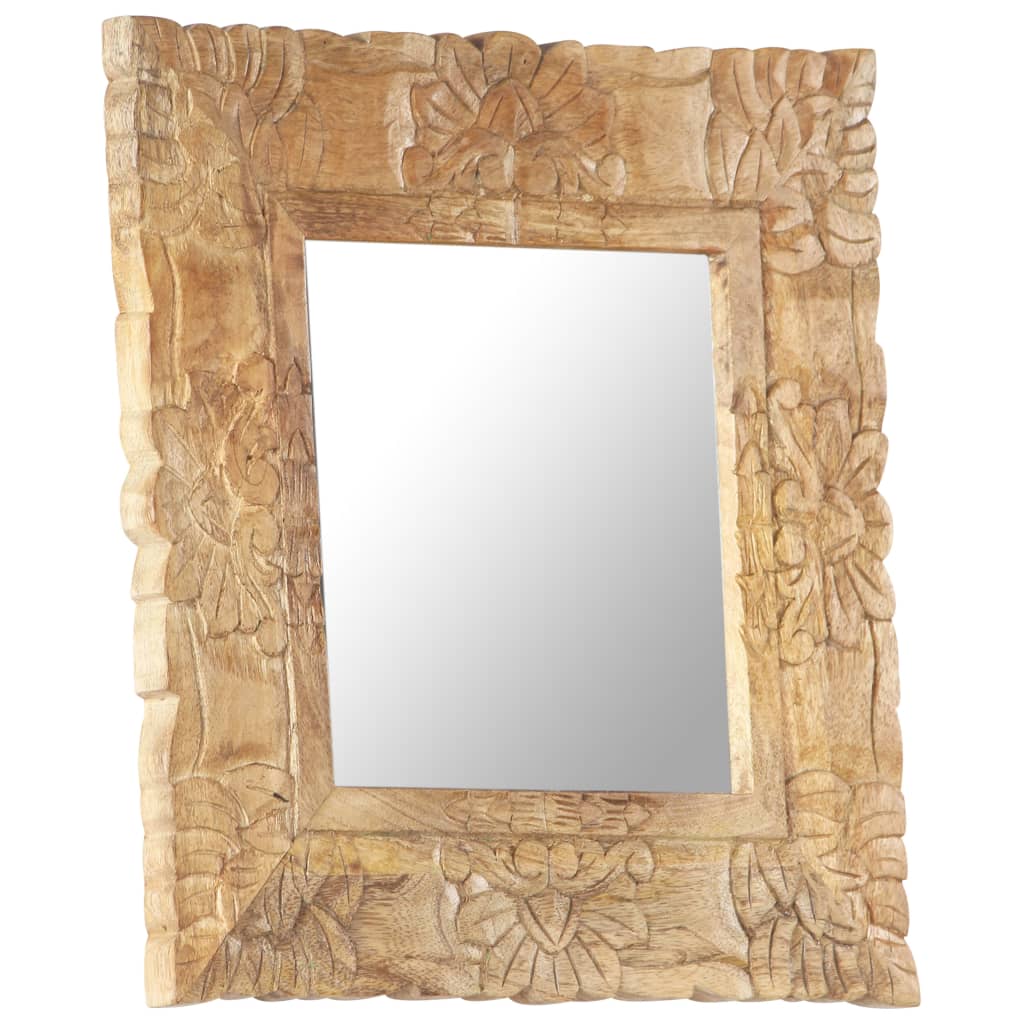Oglindă 50x50 cm, lemn masiv de mango - Lando