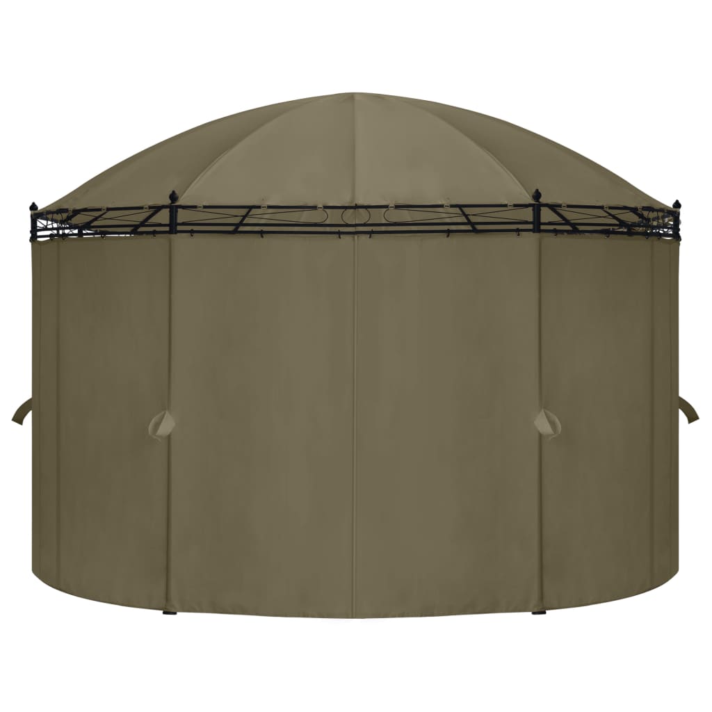 Pavilion cu perdele, gri taupe, 520x349x255 cm, 180 g/m² Lando - Lando