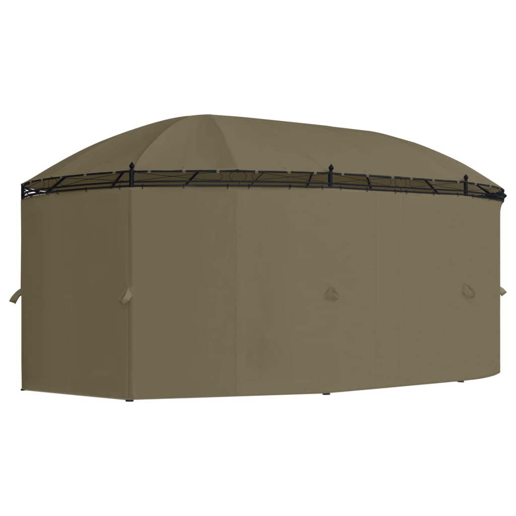 Pavilion cu perdele, gri taupe, 520x349x255 cm, 180 g/m² Lando - Lando