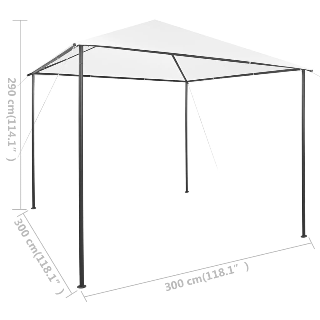 Pavilion, alb, 3 x 3 x 2,7 m, 180 g/m² Lando - Lando