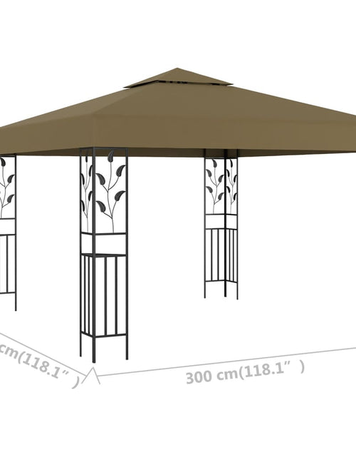 Încărcați imaginea în vizualizatorul Galerie, Pavilion de grădină, gri taupe, 3 x 3 m, 180 g/m² Lando - Lando
