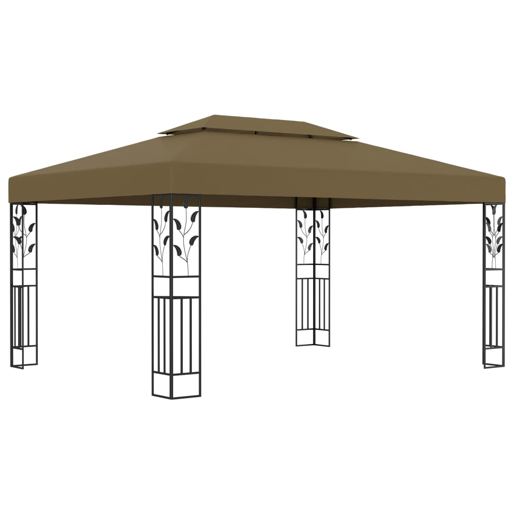 Pavilion cu acoperiș dublu, gri taupe, 3 x 4 m, 180 g/m² Lando - Lando