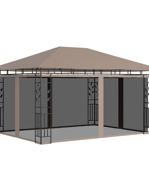 Încărcați imaginea în vizualizatorul Galerie, Pavilion cu plasă anti-țânțari, gri taupe, 4x3x2,73 m, 180 g/m² Lando - Lando
