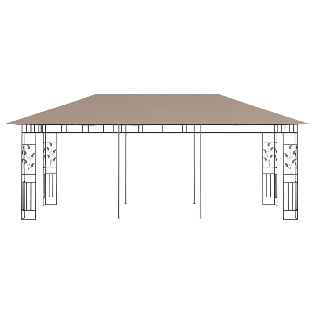 Pavilion cu plasă anti-țânțari, gri taupe, 6x3x2,73 m, 180 g/m² Lando - Lando