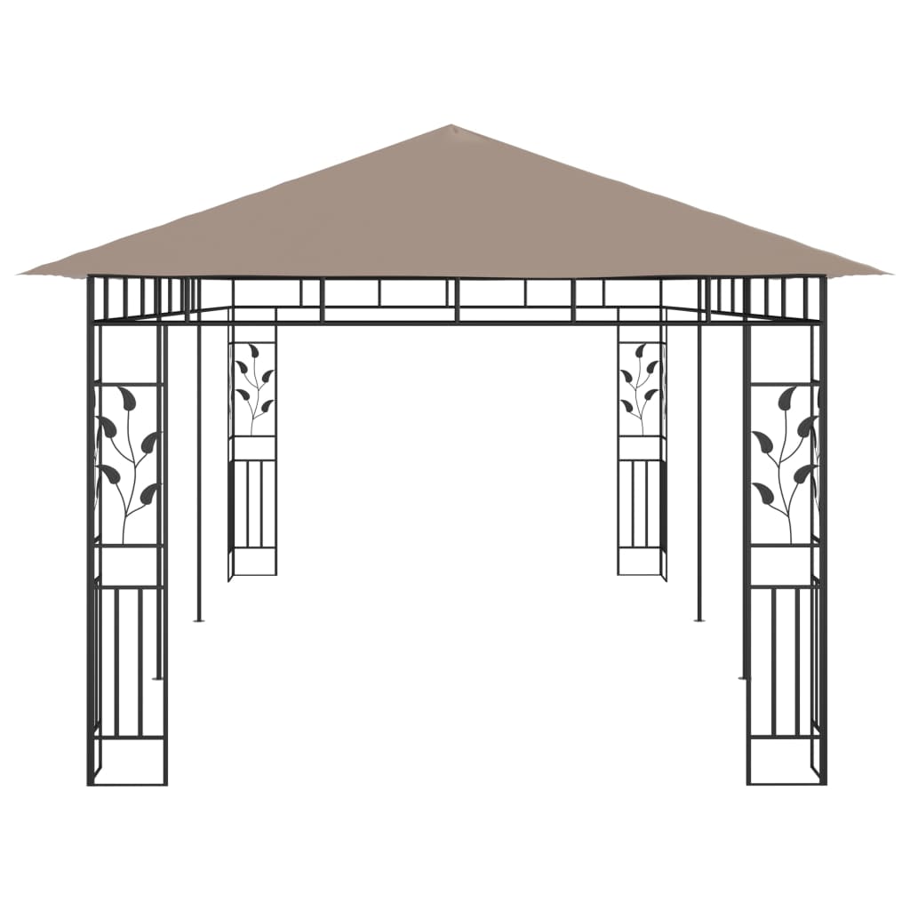 Pavilion cu plasă anti-țânțari, gri taupe, 6x3x2,73 m, 180 g/m² Lando - Lando