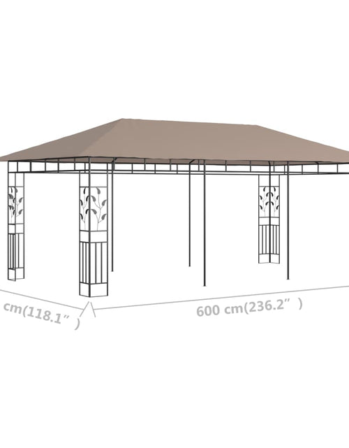 Загрузите изображение в средство просмотра галереи, Pavilion cu plasă anti-țânțari, gri taupe, 6x3x2,73 m, 180 g/m² Lando - Lando
