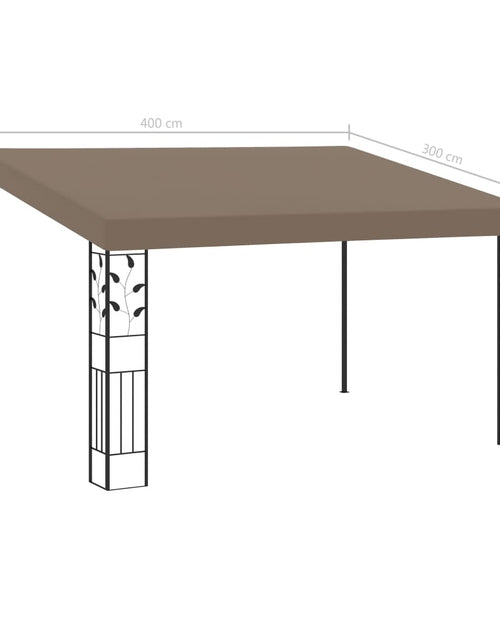 Загрузите изображение в средство просмотра галереи, Pavilion montat de perete, gri taupe, 4 x 3 x 2,5 m Lando - Lando
