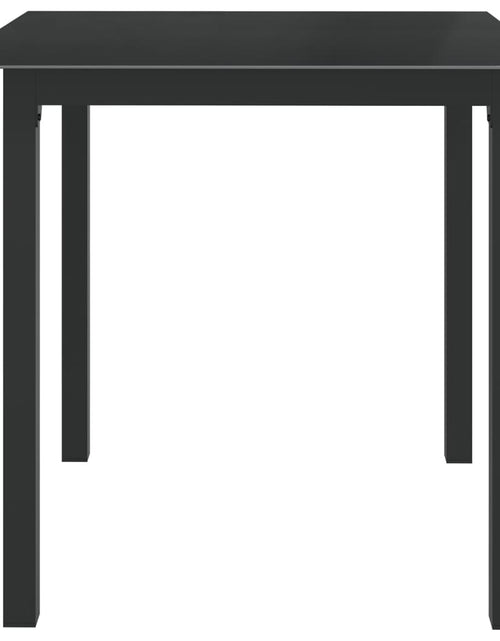 Încărcați imaginea în vizualizatorul Galerie, Masă de grădină, negru, 80x80x74 cm, aluminiu și sticlă - Lando
