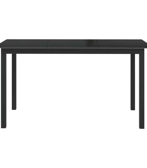 Încărcați imaginea în vizualizatorul Galerie, Masă de grădină, negru, 150x90x74 cm, aluminiu și sticlă
