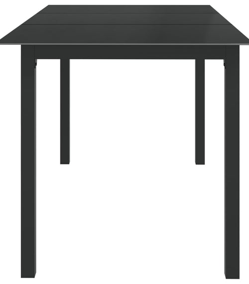 Încărcați imaginea în vizualizatorul Galerie, Masă de grădină, negru, 150x90x74 cm, aluminiu și sticlă
