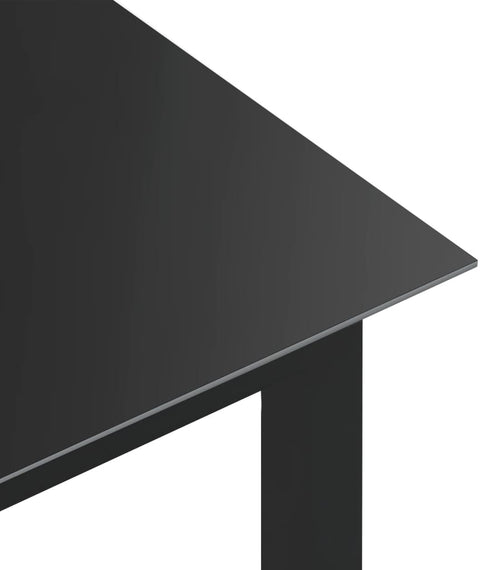 Încărcați imaginea în vizualizatorul Galerie, Masă de grădină, negru, 150x90x74 cm, aluminiu și sticlă
