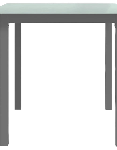 Загрузите изображение в средство просмотра галереи, Masă de grădină, gri deschis, 80x80x74 cm, aluminiu și sticlă - Lando
