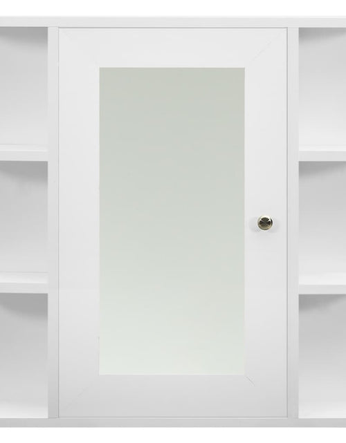 Încărcați imaginea în vizualizatorul Galerie, Dulap de baie cu oglindă, alb, 66x17x63 cm, MDF Lando - Lando
