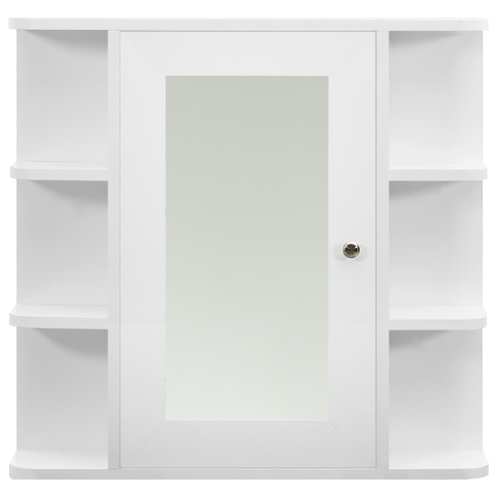 Dulap de baie cu oglindă, alb, 66x17x63 cm, MDF Lando - Lando