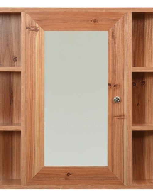 Încărcați imaginea în vizualizatorul Galerie, Dulap de baie cu oglindă, stejar, 66x17x63 cm, MDF Lando - Lando
