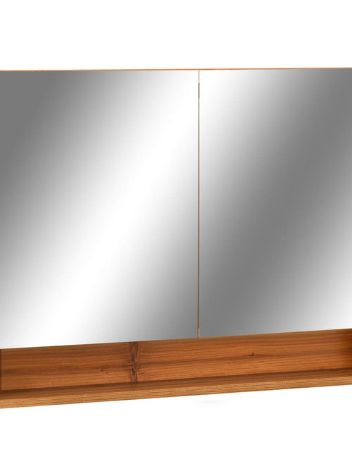 Încărcați imaginea în vizualizatorul Galerie, Dulap de baie cu oglindă și LED-uri, stejar, 80x15x60 cm, MDF Lando - Lando
