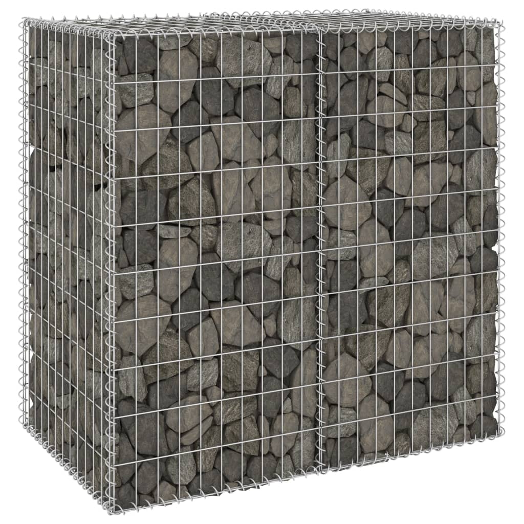 Perete gabion cu capace, 100 x 60 x 100 cm, oțel galvanizat Lando - Lando