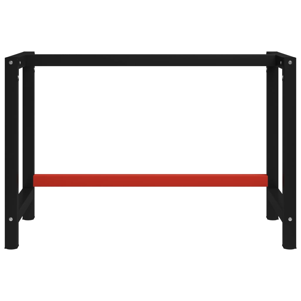Cadru metalic banc de lucru, 120x57x79 cm, negru și roșu Lando - Lando