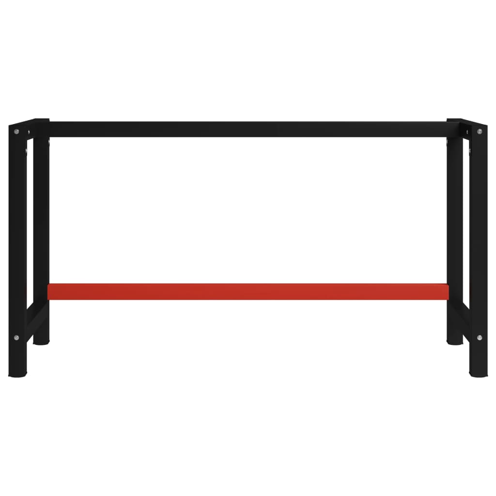 Cadru metalic banc de lucru, 150x57x79 cm, negru și roșu - Lando