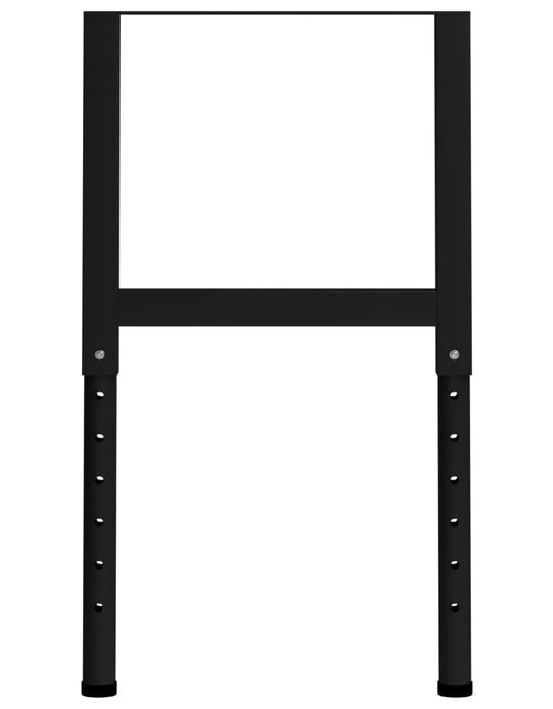 Încărcați imaginea în vizualizatorul Galerie, Cadre banc lucru reglabile 2 buc. negru 55x(69-95,5) cm metal Lando - Lando
