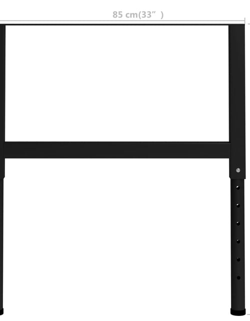 Încărcați imaginea în vizualizatorul Galerie, Cadre banc lucru reglabile 2 buc. negru 85x(69-95,5) cm, metal Lando - Lando

