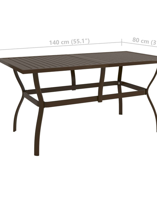 Загрузите изображение в средство просмотра галереи, Masă de grădină, maro, 140x80x72 cm , oțel - Lando
