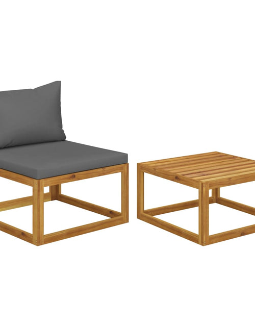 Încărcați imaginea în vizualizatorul Galerie, Set canapea de grădină cu perne, 2 piese, lemn masiv de acacia - Lando
