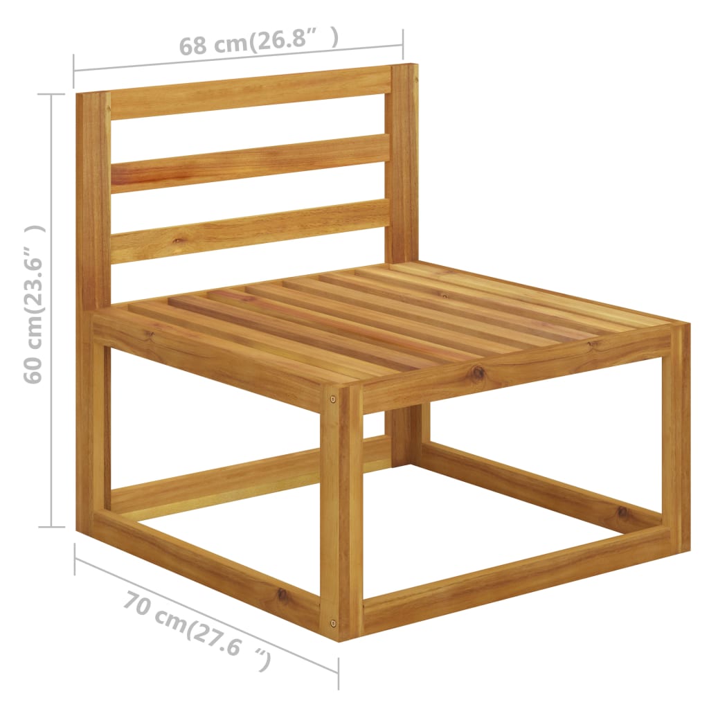 Set canapea de grădină cu perne, 2 piese, lemn masiv de acacia - Lando