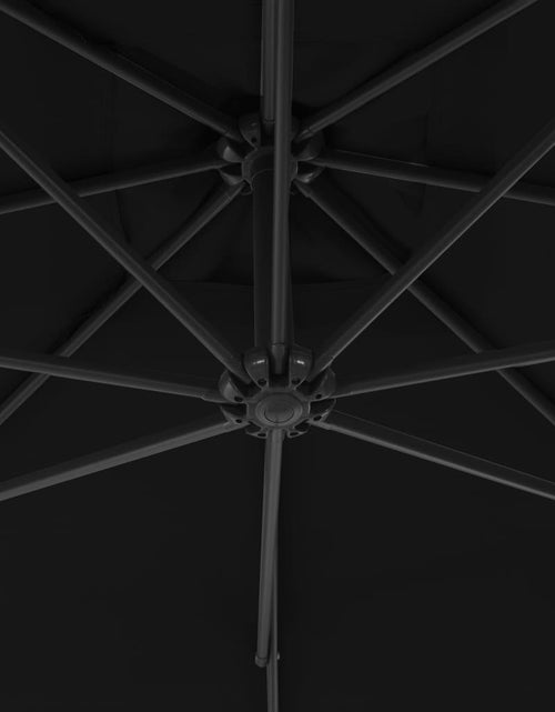 Загрузите изображение в средство просмотра галереи, Umbrelă suspendată cu stâlp din oțel, negru, 250 x 250 cm Lando - Lando
