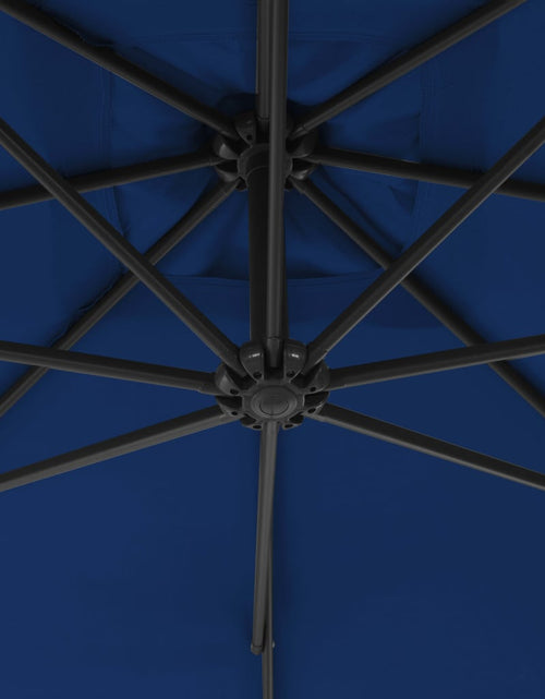 Încărcați imaginea în vizualizatorul Galerie, Umbrelă suspendată cu stâlp din oțel, azuriu, 250 x 250 cm Lando - Lando
